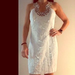 White laundry by Shelli Segal dress
